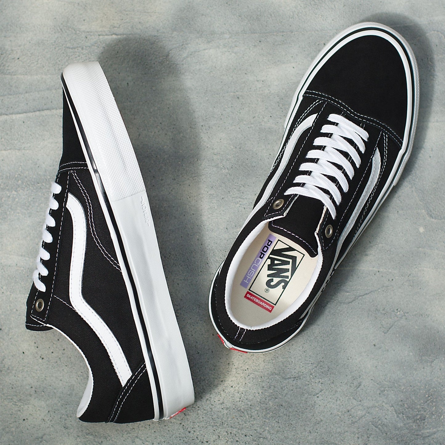 VANS SKATE OLD SKOOL BLACK AND WHITE SHOE