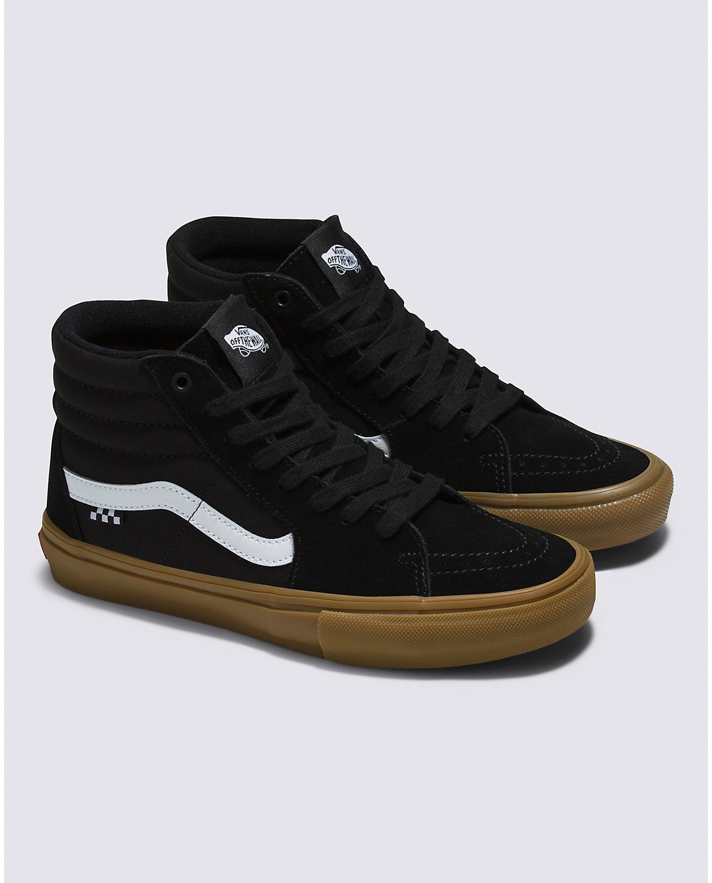 VANS SKATE SK8-HI BLACK AND GUM SHOE