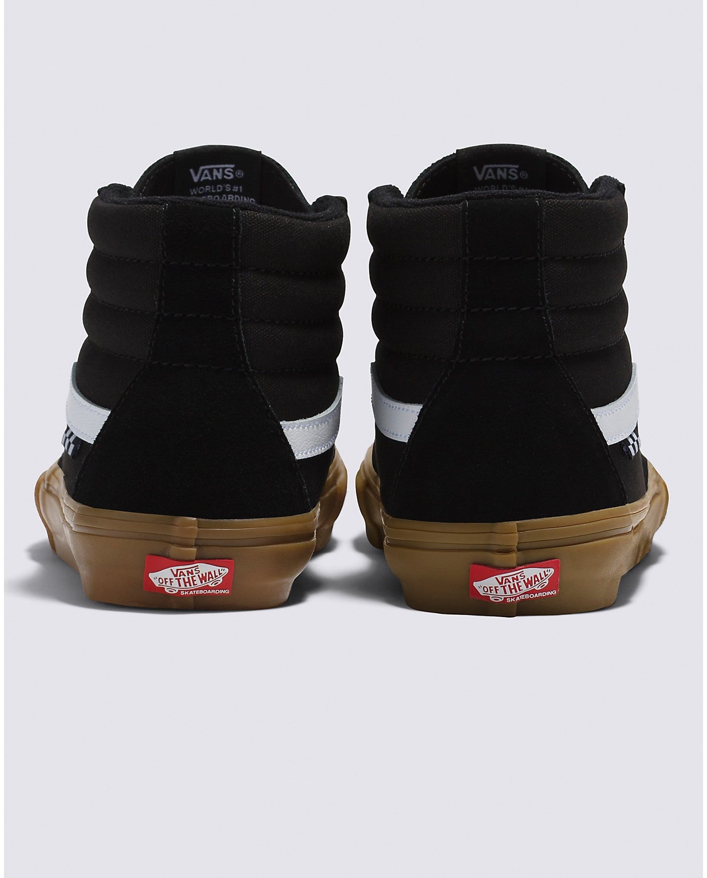 VANS SKATE SK8-HI BLACK AND GUM SHOE