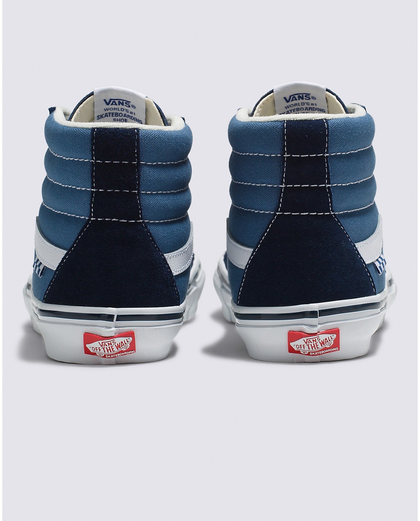 VANS SKATE SK8-HI NAVY AND WHITE SHOE