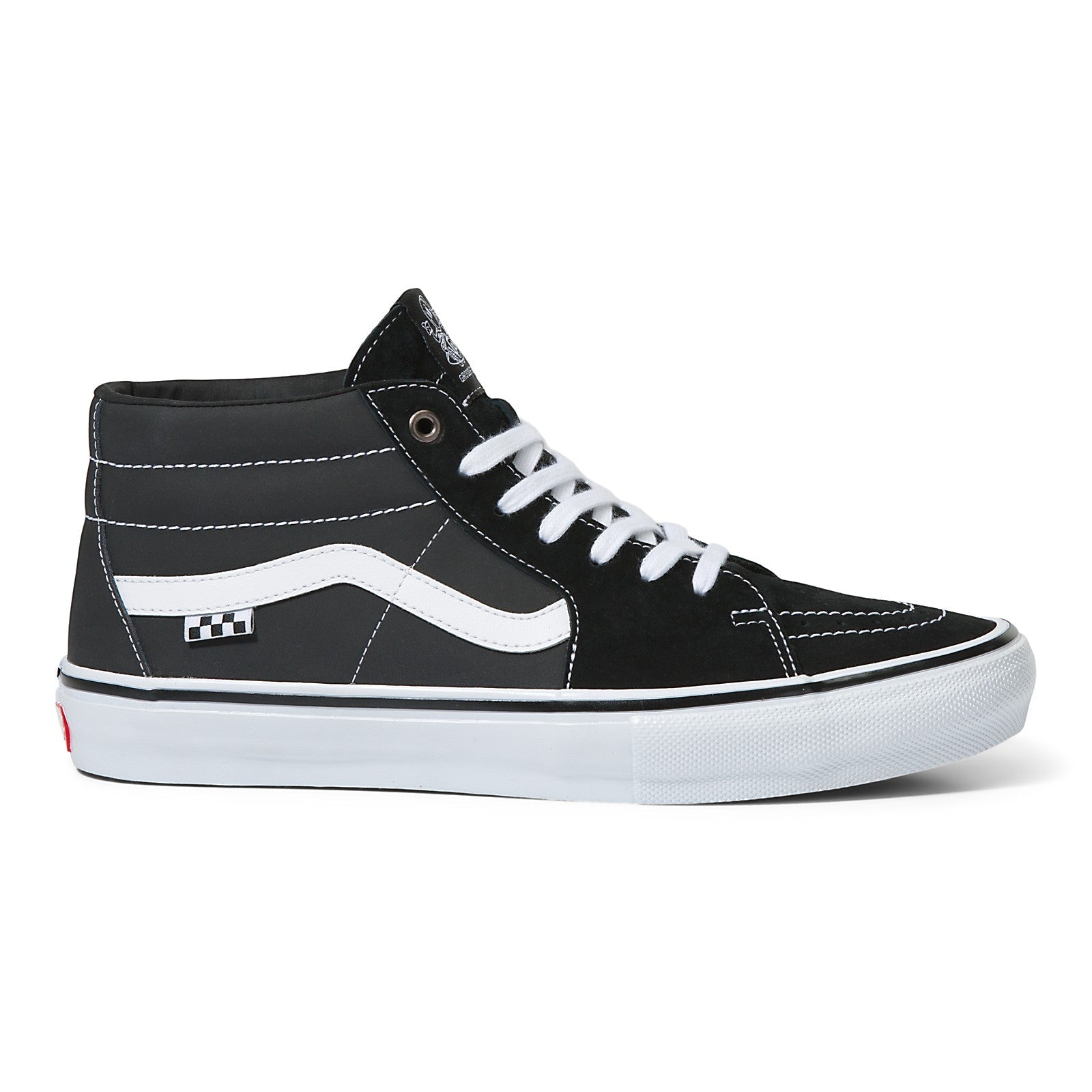 Vans Skate Grosso Mid Black, White And Emo Leather Shoe – 805 Skate Shop