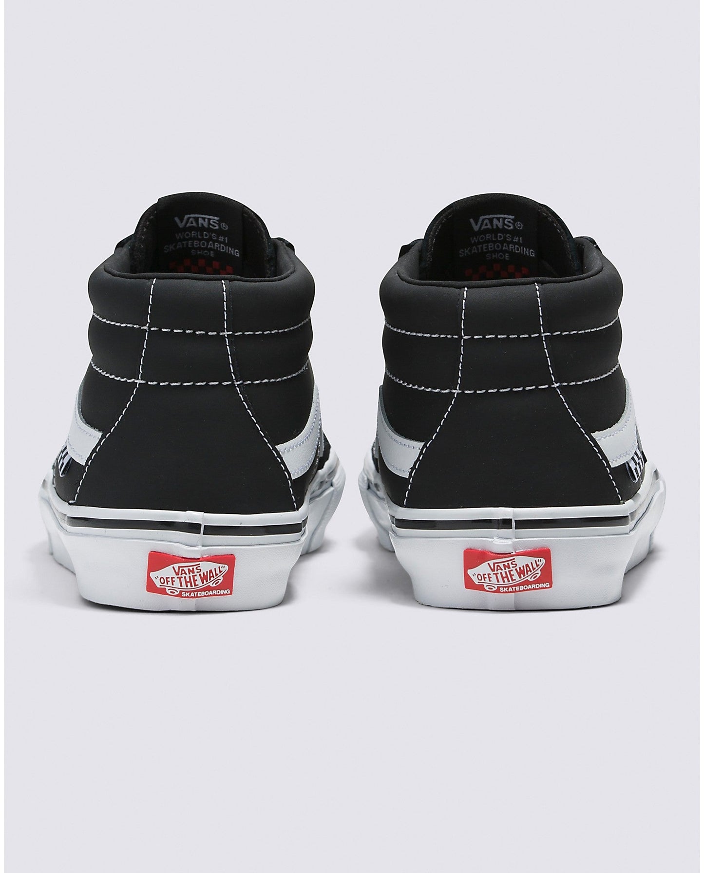 VANS SKATE GROSSO MID BLACK, WHITE AND EMO LEATHER SHOE