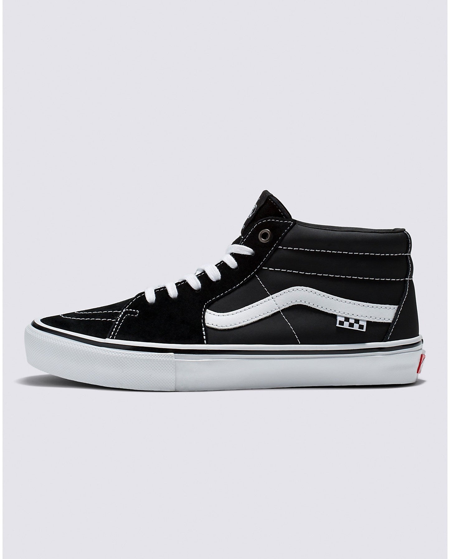 VANS SKATE GROSSO MID BLACK, WHITE AND EMO LEATHER SHOE