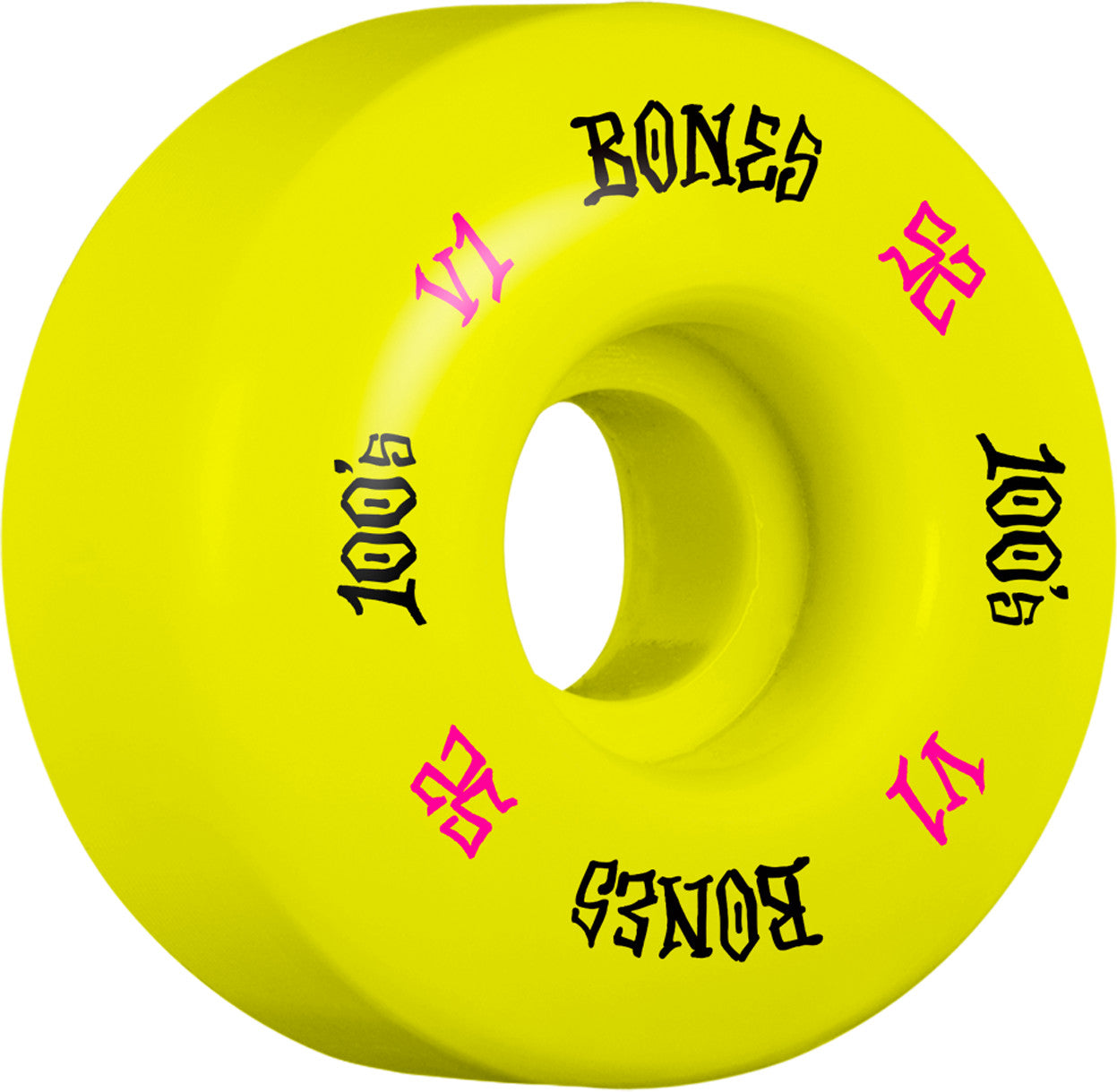 BONES 100'S 52MM YELLOW WHEELS V1 STANDARD 100A