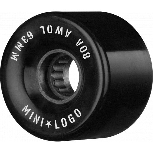 MINI LOGO CRUISER WHEELS 55/59/63MM 80A A.W.O.L BLACK 4PK