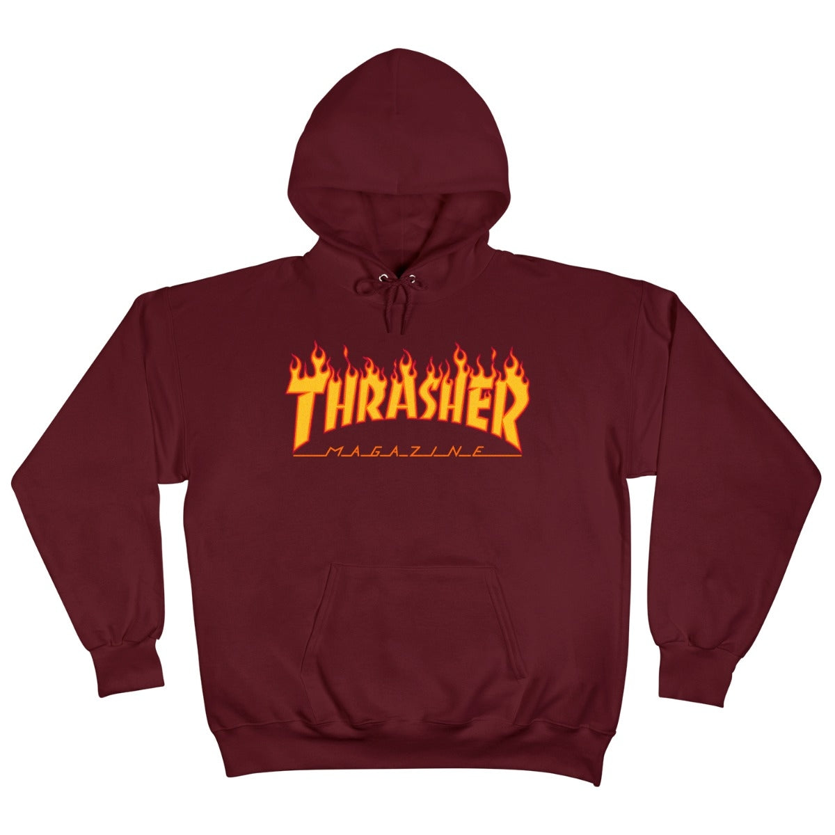 THRASHER FLAME LOGO HOODIE - MAROON