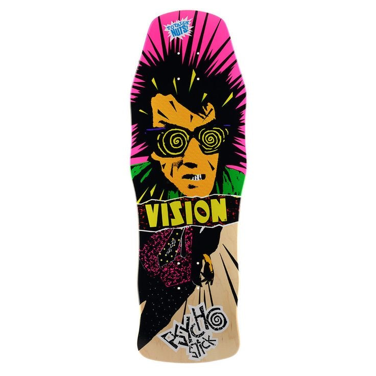 VISION PSYCHO STICK ORIGINAL NATURAL STAIN DECK - 10”x30”