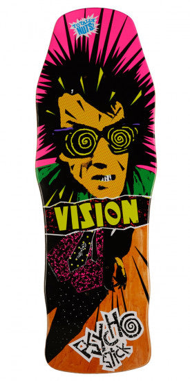 VISION PSYCHO STICK ORANGE STAIN DECK - 10.0"