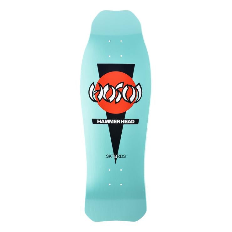 HOSOI HAMMERHEAD TURQUOISE DOUBLE KICK DECK - 10.5" x 31"