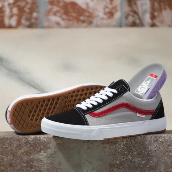 VANS BMX OLD SKOOL BLACK GRAY AND RED SHOE