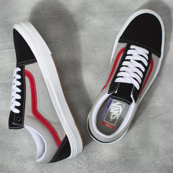 VANS BMX OLD SKOOL BLACK GRAY AND RED SHOE