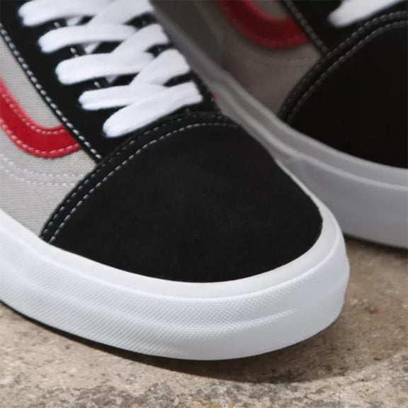 VANS BMX OLD SKOOL BLACK GRAY AND RED SHOE