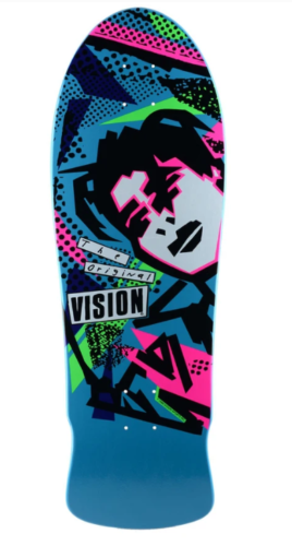 VISION ORIGINAL MARK GONZALES FACES BLUE AND PINK DECK - 10" x 30"