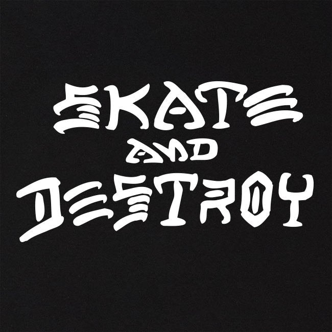 THRASHER SKATE AND DESTROY HOODIE - BLACK