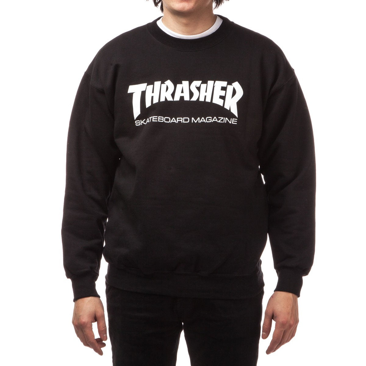 THRASHER SKATE MAG CREWNECK SWEATSHIRT - BLACK