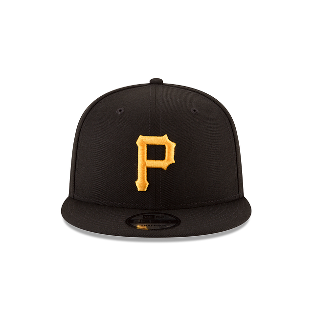 PITTSBURGH PIRATES 9FIFTY NEW ERA BLACK WITH YELLOW P LOGO SNAPBACK HAT