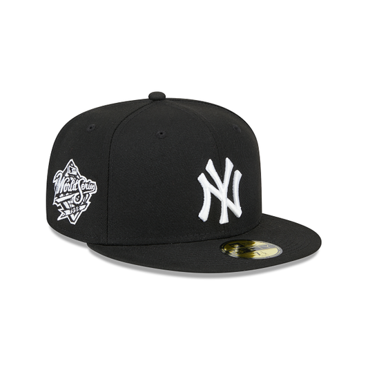 NEW YORK YANKEES 59FIFTY NEW ERA 1998 WORLD SERIES SIDE PATCH BLACK FITTED HAT