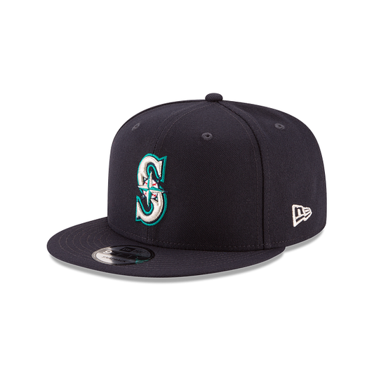 SEATTLE MARINERS 9FIFTY NEW ERA NAVY WITH LOGO TURQ OUTLINE SNAPBACK HAT